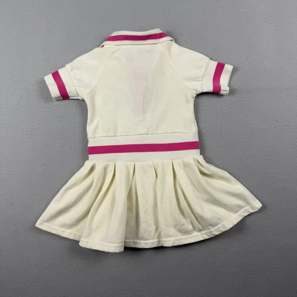 Disney Junior Minnie Mouse Polo Dress 2T Pink White